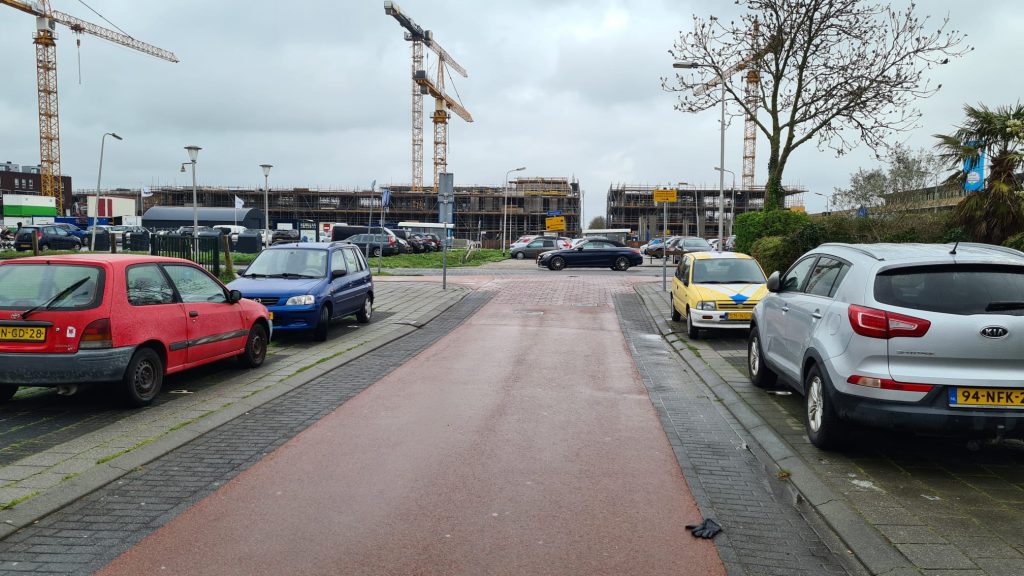 Afbeelding van de situatie van de fietsstraat aan de Westersingel