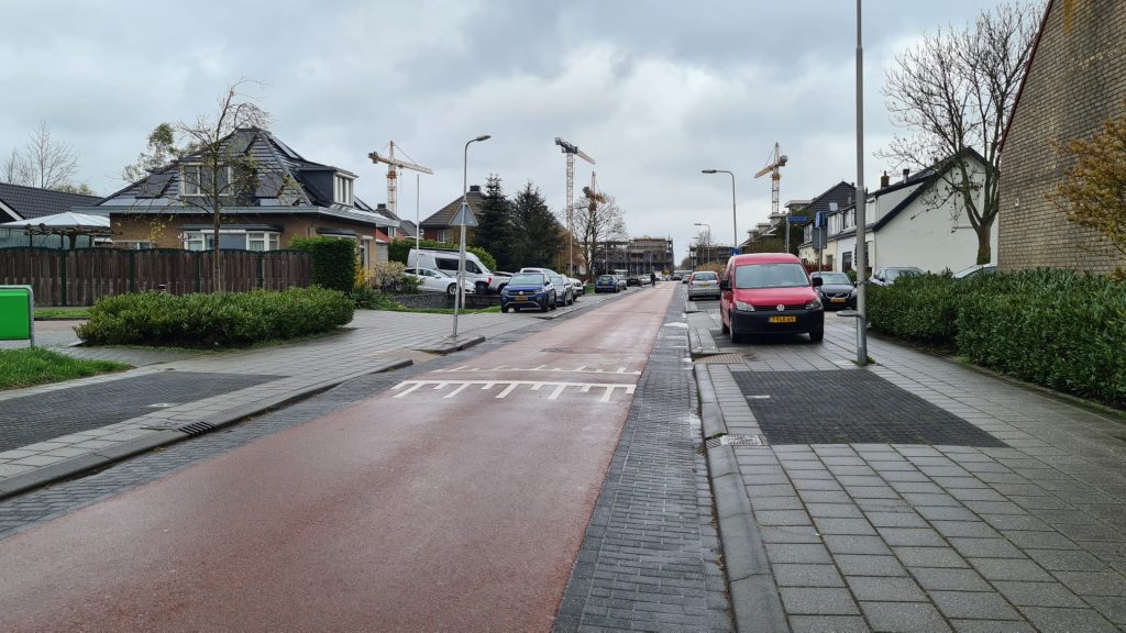 Afbeelding van de situatie van de fietsstraat aan de Westersingel